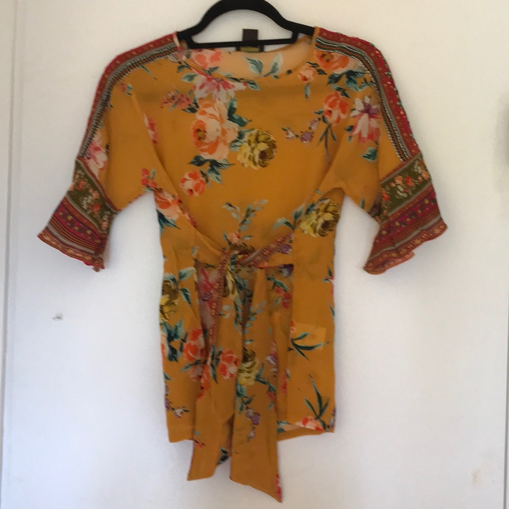 Yellow Floral Blouse